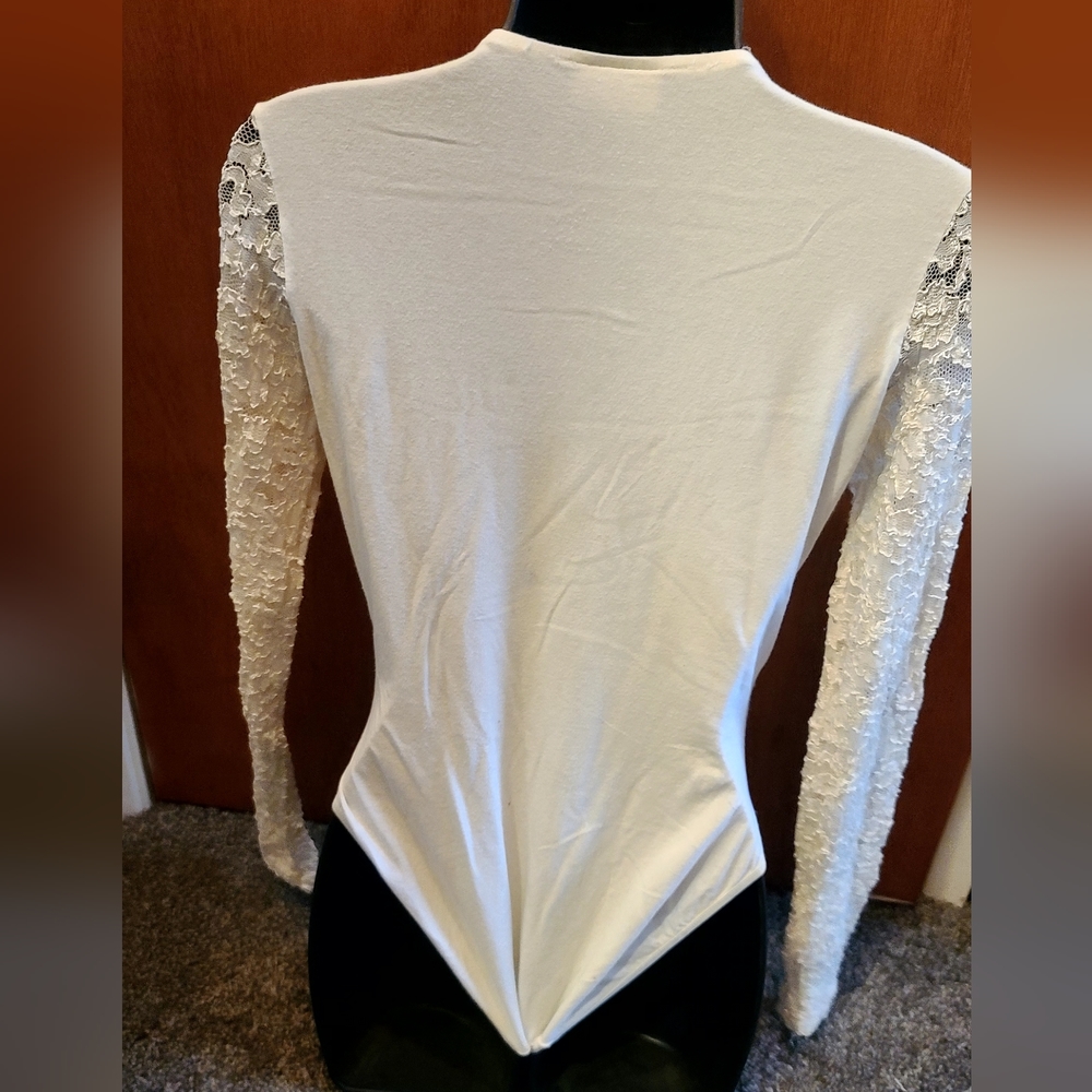 Body Drama Lingerie ivory stretch lace body suit szL - Picture 7 of 12
